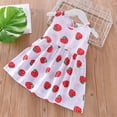 thumbnail image 3 of yoeyez Robes pour Filles 14-16 Ans Tout-Petit Enfant Bébé Filles Sans Manches Imprimé Graphique Débardeur Robe d'Été Plissée Ample Col Rond Robe Soleil Robe Décontractée pour Filles Rouge,5-6 Ans, 3 of 7