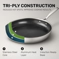 thumbnail image 2 of Ceramax Etched Black 10 Inch Nonstick Ceramic Stainless Steel Fry Pan Tri-Ply Induction Ready Dishwasher Safe Cookware, 2 of 7
