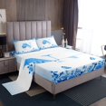 thumbnail image 1 of Erosebridal Letter Initial Bed Sheets Set Queen Size,Monogrammed Personalized Bedding Queen Size,Flower Decor,Ultra Soft,4 Pieces, 1 of 7