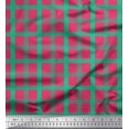 thumbnail image 1 of Soimoi Silk Fabric Check Check Print Sewing Fabric Yard 42 Inch Wide, 1 of 5