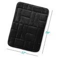thumbnail image 2 of Clara Clark Bathroom Rugs, Velvet Memory Foam Bath Mat, Ultra Soft Non Slip and Absorbent - Tiled - Small - Black, 2 of 6