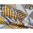 thumbnail image 5 of oneOone Rayon Brown Fabric Check Patchwork Sewing Material Print Fabric By The Yard 56 Inch Wide, 5 of 5