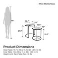 thumbnail image 3 of Mr. Kate Moon Phases Nesting End Tables, White Marble/Glass, 3 of 9