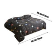 thumbnail image 3 of XYAIYT Soft Polyester Twin Relaxeder Cover for All Seasons Stylish and Breathable Bedding with Fade Resistant Fresh Patterns Easy Care Machine Washable Perfect for Year Round Use(Black,Medium), 3 of 6