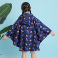 thumbnail image 4 of Children‘s Boys Girls Dinosaur Rainbow Printed Button Rain Jacket Hooded Windproof Raincoat, 4 of 4
