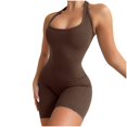 thumbnail image 1 of Timegard Bodysuit for Women Square Neck Ribbed Comfy Slim Short Rompers Workout Gym Jumpsuit Casual, 1 of 6