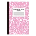 thumbnail image 1 of ZTTD 1 Pack Composition Notebook, Wide Ruled Composition Notebook, 5.51" x 8.27", 30 Sheets(60 Pages) per Comp Book, Pink Marble Notebooks for Office Supplies, Wide Ruled Notebook(Style8-Pink), 1 of 8