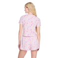 thumbnail image 3 of No Boundaries Women's Two Piece Short Pajama Set, 3 of 6