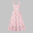 thumbnail image 1 of Ovzne Robes d'Été pour Femmes Robe d'Été Décontractée pour Femmes Imprimée d'Été Grand Ourlet Sans Manches Robe à Col en V Robe Grande Taille Imprimée Liquidation, 1 of 7