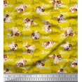 thumbnail image 1 of Soimoi Cotton Poplin Fabric Love Text & Puppies Dog Print Sewing Fabric Yard 42 Inch Wide, 1 of 3