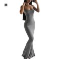 thumbnail image 4 of stanreset Jupe Longue Bodycon Robe de Soirée Vêtements pour Cami Spaghetti Sans Manches Forme du Corps Polyvalent Jolie Tenue d'Été Gris/M, 4 of 6