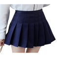 thumbnail image 2 of Jupe Plissée Unie Taille Haute pour Filles Femmes, Jupe Trapèze Mini, 2 of 3