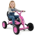 thumbnail image 1 of Gymax Go Kart for Kids 4 Wheel Toddler Ride On Pedal Car w/ Steering Handlebars Pink, 1 of 10