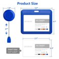 thumbnail image 4 of Retractable Badge Holders, Plastic Sliding ID Badge Holder with Retractable Badge Reel Clips, 3 Pack Horizontal Blue, 4 of 6