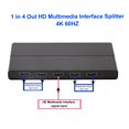 thumbnail image 3 of Séparateur HD Interface Multimédia Séparateur 1 Entrée 4 Sorties 4K 60HZ Séparateur Vidéo HD pour Projecteurs HDTV Lecteurs DVD Ordinateurs Portables PCs, 3 of 7