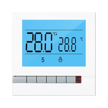 Programmable intelligent electric heating thermostat, large LCD screen with backlight, electric heater temperature controller