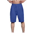 thumbnail image 1 of Diufon Men's Athletic Shorts Cotton Linen Drawstring Waisted Outdoor Sport Shorts Spring Summer Shorts with Pockets, 1 of 5