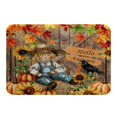 thumbnail image 1 of Tapis de Sol Citrouille d'Automne Tapis de Salle de Bain Épouvantail, 1 of 5