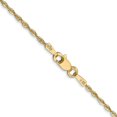 thumbnail image 4 of Diamond2Deal 14K Yellow Gold 1.5mm Extra Light Diamond-cut Rope Chain Necklace for Women 30", 4 of 6