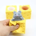 thumbnail image 3 of Squish Cheese Mouse Toy Squish Cheese Toy Stress Relief Squeeze Toy Anxiety Relief Squeeze Toy Squish Cheese Mouse Toy Environmental Friendly Soft Silicone Anxiety Stress Relief, 3 of 5