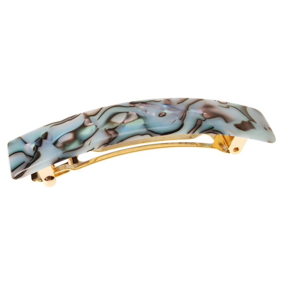 France Luxe Classic Rectangle Hair Barrette South Sea - Classic French Design for Everyday Wear