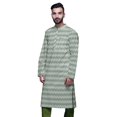 thumbnail image 4 of Atasi Kurta Imprimé pour Hommes Col Mandarin Popeline de Coton Kurta Chemise Décontractée, 4 of 7