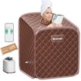 thumbnail image 1 of Costway Portable 2L Steam Sauna Spa Tent w/Chair Coffee, 1 of 10