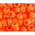 thumbnail image 1 of Plastic Crow Beads Orange Opaque 9mm 1000 Pack, 1 of 3