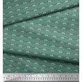 thumbnail image 3 of Soimoi Green Silk Fabric Triangle Art Geometric Print Sewing Fabric Yard 42 Inch Wide, 3 of 5