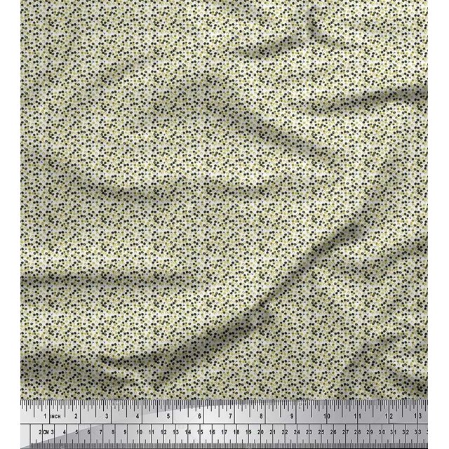 Soimoi Poly Georgette Fabric Artistic Floral Shirting Fabric Prints by Yard 52 Inch Wide