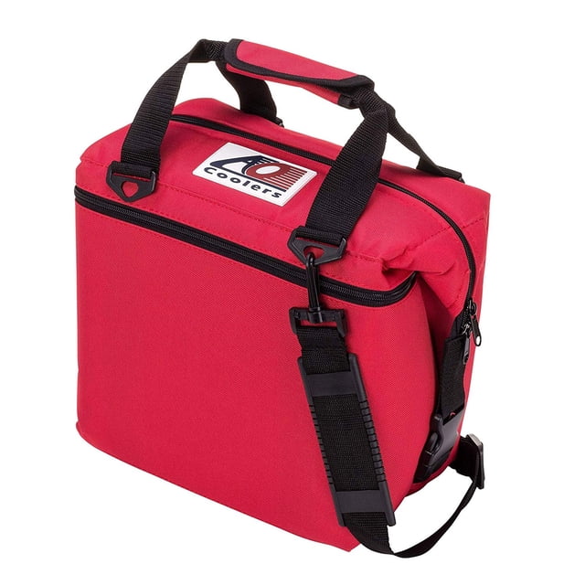 AO Coolers AO24CH Glacière Souple Portable de 24 Canettes avec Isolation à Haute Densité, Rouge