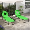 thumbnail image 2 of Outsunny 2PCS Adjustable Outdoor Lounge Chair, Garden Folding Chaise Lounge, 2 of 10