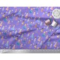 thumbnail image 3 of Soimoi Poly Georgette Fabric Floral,Medal & Girl Cartoon Decor Fabric Printed Yard 52 Inch Wide, 3 of 3