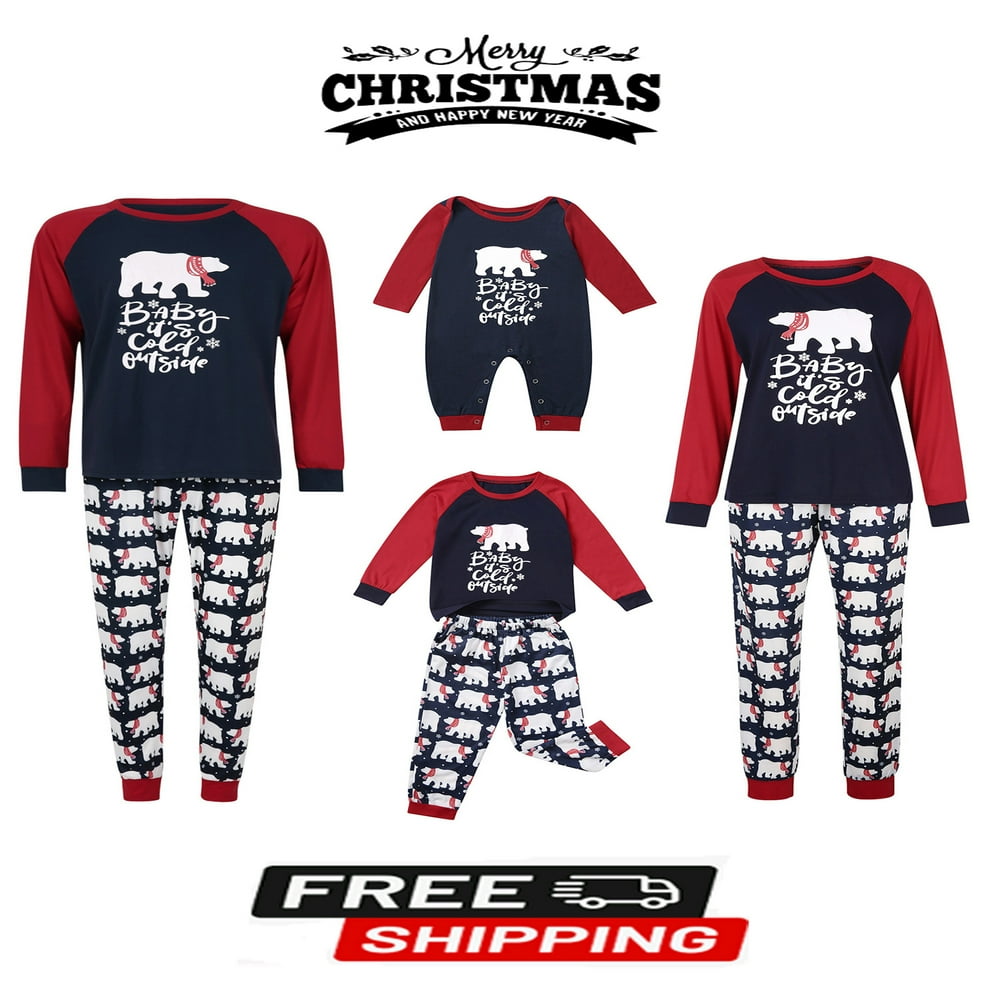 EIMELI Pyjamas de Noël pour la Famille Imprimé Gingerbread Man