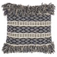 thumbnail image 1 of homeroots Décoration Intérieure 386111 Bleu Marine et Ivoire Texturé Coussin, 1 of 1