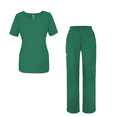 thumbnail image 2 of Adar Universal Women's Scrub Set - V-neck Scrub Top and Elastic Pull-On Scrub Pants, 2 of 8