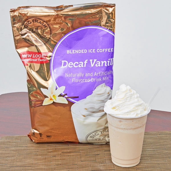 Big Train 3.5 lb. Decaf Vanilla Latte Blended Ice Coffee Mix