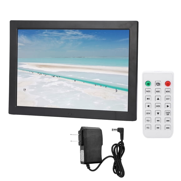 Digital Photo Display, 17in Digital Frame Digital Photo Frame With Remote Controller For Living Room Office Home EU Plug,UK Plug,US Plug,AU Plug