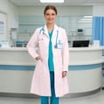 thumbnail image 4 of Elegant White Lab Coat for with Notched Lapel and Slant Pockets - Classic Clinical Jacket for Daily and Lab Environments, 4 of 4