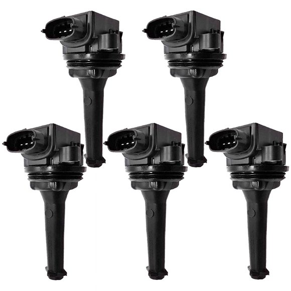 5 PCS Ignition Coil Fit Black Plastic For Volvo C70 S60 S70 S80 V70 XC70 XC90 2.0 2.3 2.4 2.5 T5
