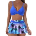 thumbnail image 1 of Kcodviy Femme Grand Maillot de Bain Deux Pièces Femmes Hauts de Maillot de Bain Style Robe Colorée Culottes Volant Tournesol Maillot de Bain Taille 6X Bikini Imprimé Maillot de Bain pour Femme, 1 of 6