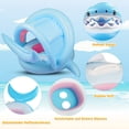 thumbnail image 4 of Adorable Anneau de Natation pour Bébé Requin avec Pare-Soleil et Clochettes, 4 of 5