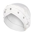 thumbnail image 1 of Women Beading Braid India Hat Muslim Ruffle Cancer Chemo Beanie Turban Wrap Cap, 1 of 9