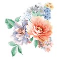 thumbnail image 1 of Romantic Flowers Wall Sticker for Bathroom Toilet Seats Fridge Cupboard Decal, 1 of 9