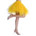 thumbnail image 4 of ChicWind Womens Yellow Puffy Tutu Layered Tulle Petticoat Skirt, 4 of 4