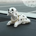 thumbnail image 1 of Figurine de Chien Mignon à Tête Branlante Modèle Simulation Chien Secouant la Tête Chien Hochant la Tête pour Chien Tacheté, 1 of 7