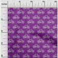 thumbnail image 1 of oneOone Viscose Chiffon Fabric Dot & Bicycle Block Printed Fabric 1 Yard 42 Inch Wide, 1 of 4