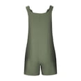 thumbnail image 4 of AherBiu Boho Jumpsuit for Women Short Beach Suspenders One-Piece Summer Outfits Solid Color Rompers with Pockets, 4 of 7
