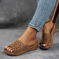 thumbnail image 2 of Mepaouo Orthopedic Sandals for Womens Hollow Wedge Platform Slides Arch Support Walking Slippers, 2 of 8