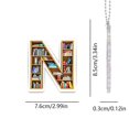 thumbnail image 2 of 26 Letter Acrylic Keychain Pendant for Books, 2 of 3